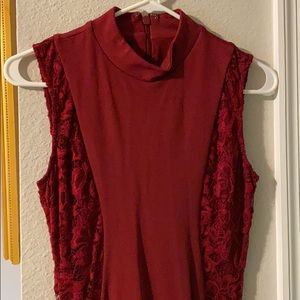 Bebe maroon midi dress